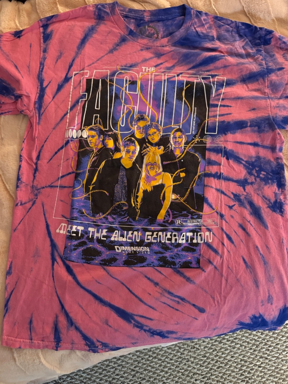 The Faculty Tie-Dye Graphic Tee - Pink & Blue